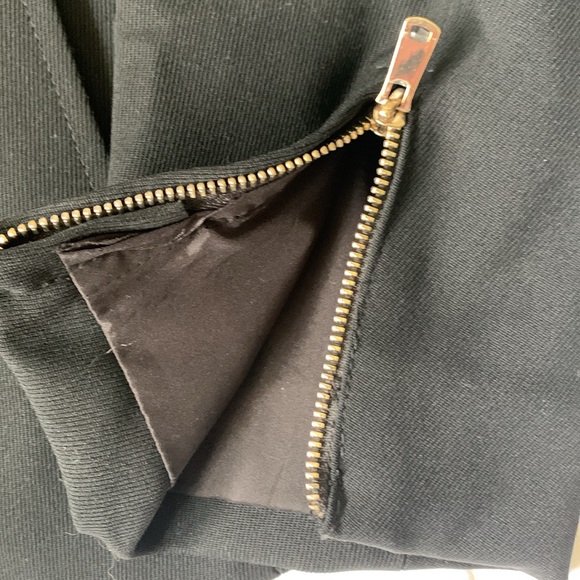 Ann Taylor black motorcycle cut polyester/wool/spandex lined jacket EUC - Picture 3 of 9